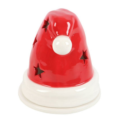 Red-White - Back - Something Different Santa Hat Tealight And Incense Cone Holder