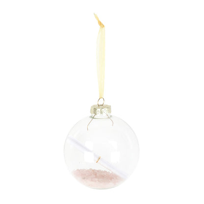 Clear-Pink - Front - Something Different Rose Quartz Christmas Bauble Kit