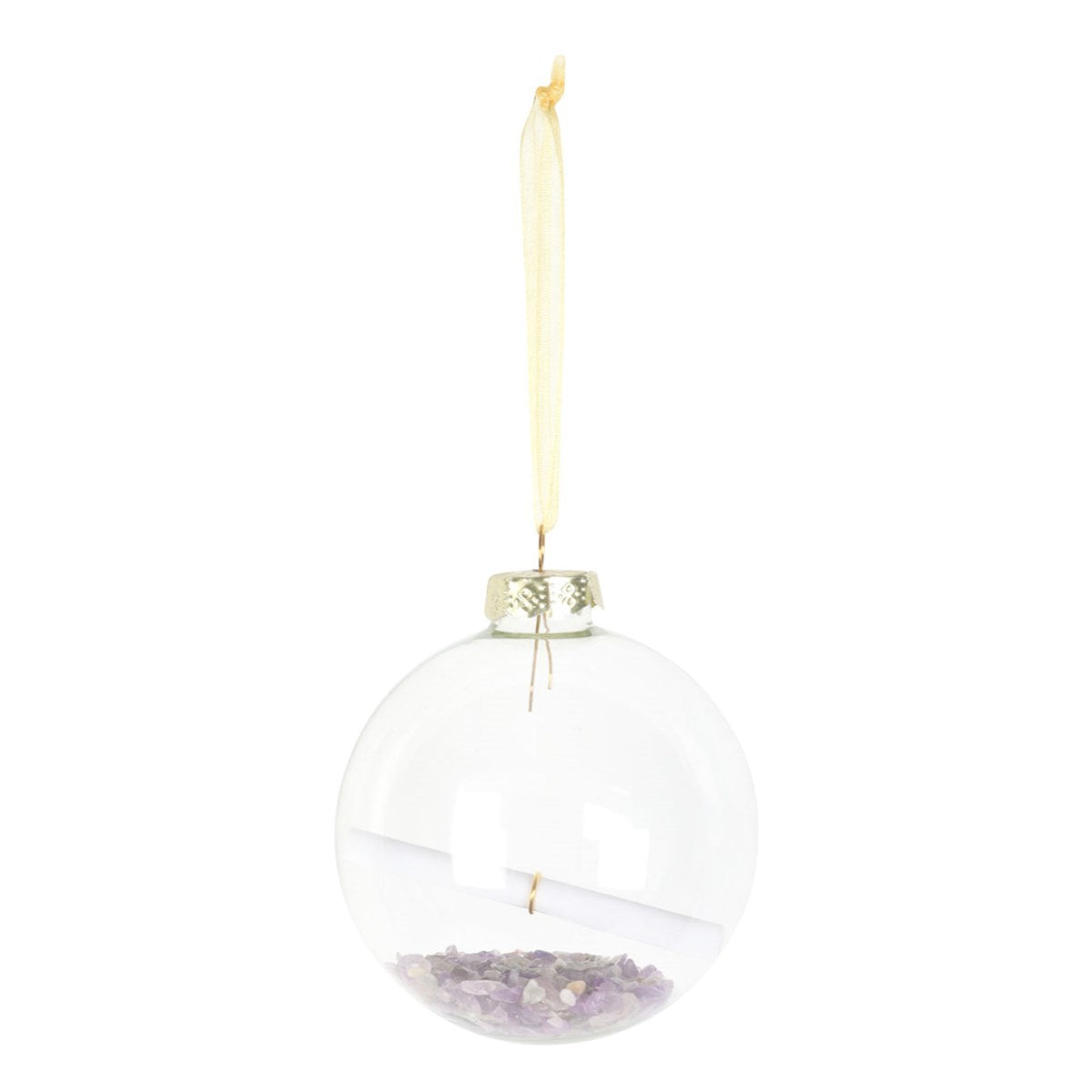 Clear-Purple - Front - Something Different Manifestation Amethyst Christmas Bauble Kit