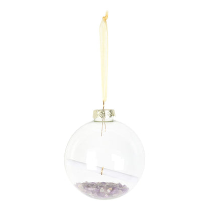 Clear-Purple - Front - Something Different Manifestation Amethyst Christmas Bauble Kit