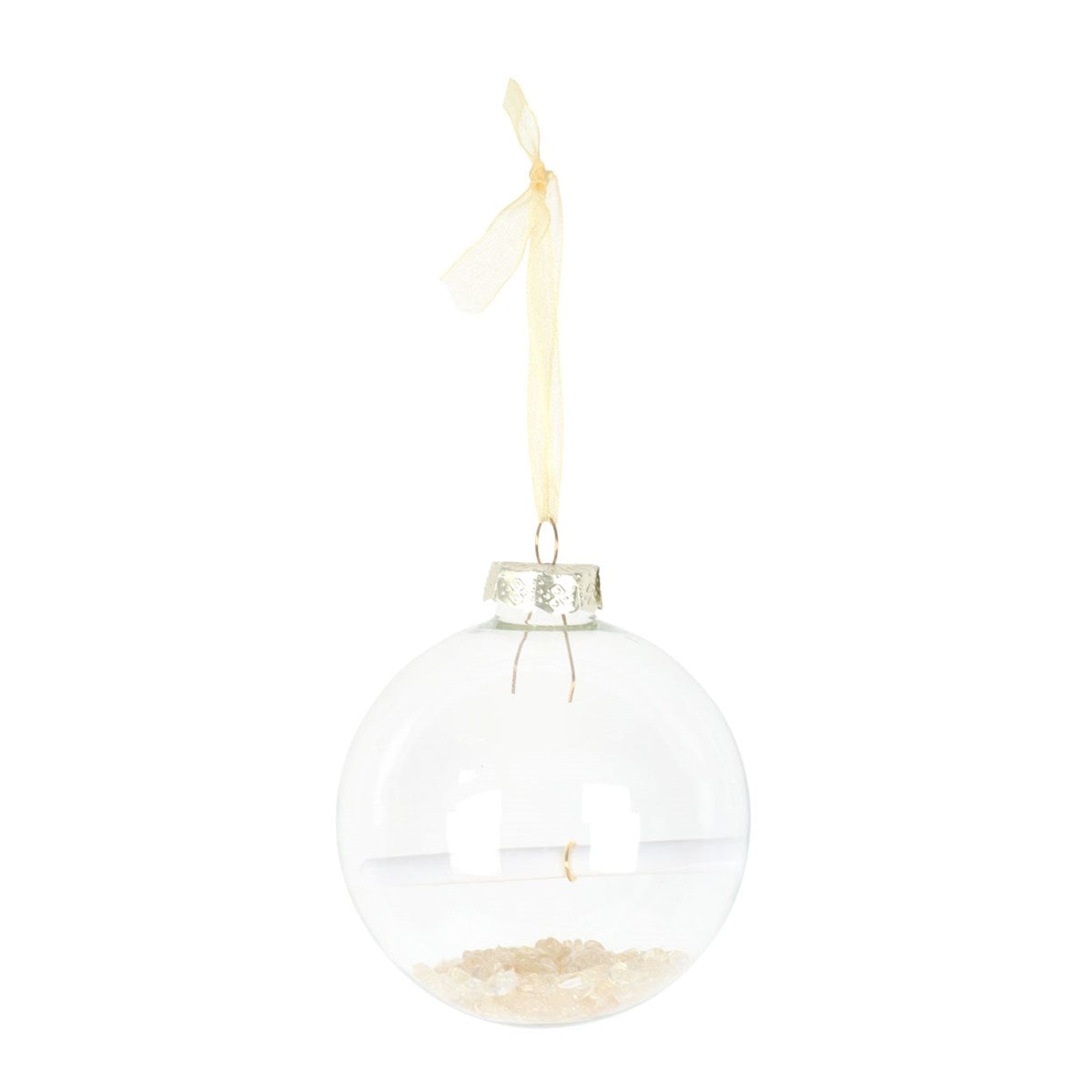 Clear-Yellow - Front - Something Different Manifestation Citrine Christmas Bauble Kit