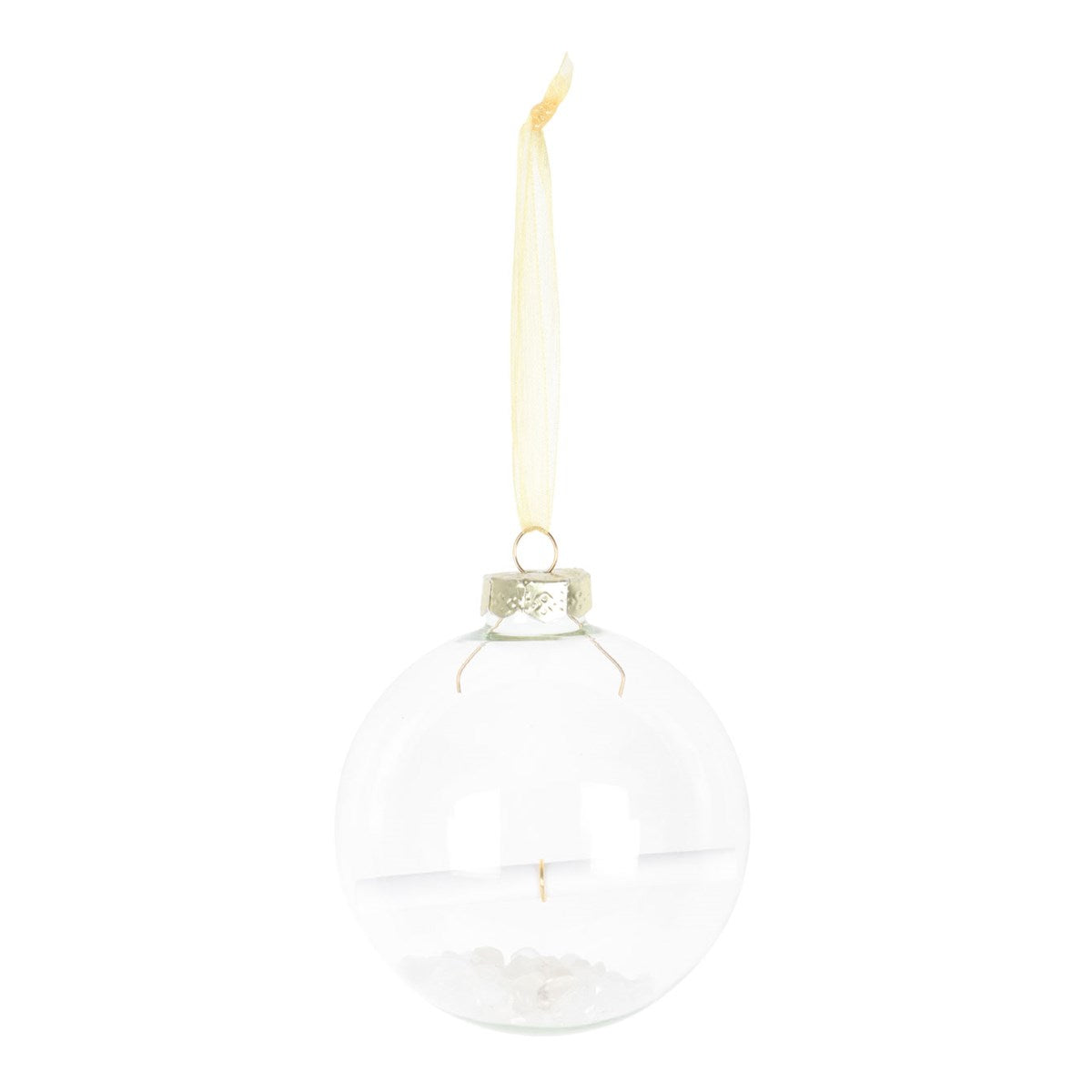 Clear - Front - Something Different Manifestation Clear Quartz Christmas Bauble Kit