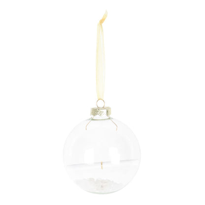 Clear - Front - Something Different Manifestation Clear Quartz Christmas Bauble Kit
