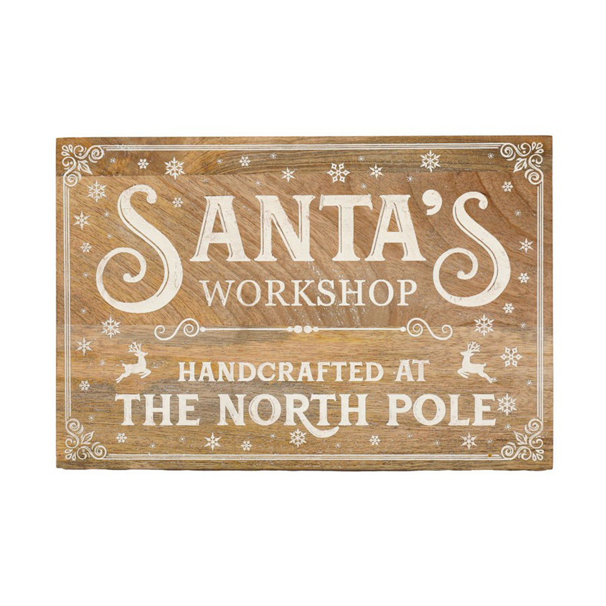 Brown-White - Front - Something Different Santa´s Workshop Plaque