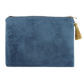 Blue - Back - Something Different Midnight Hare Velvet Cosmetic Bag