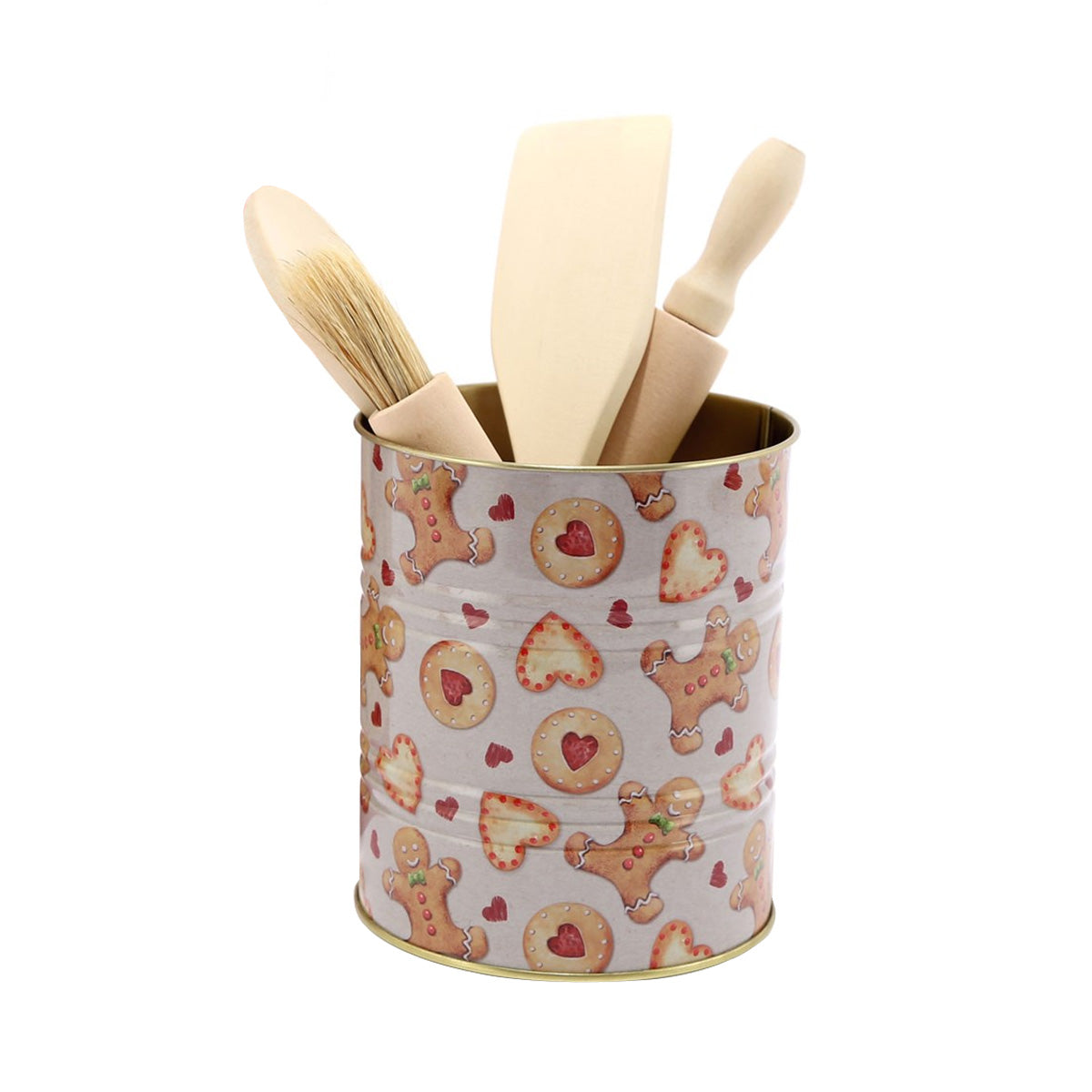 Cream - Front - Something Different Wooden Gingerbread Baking Utensil Set