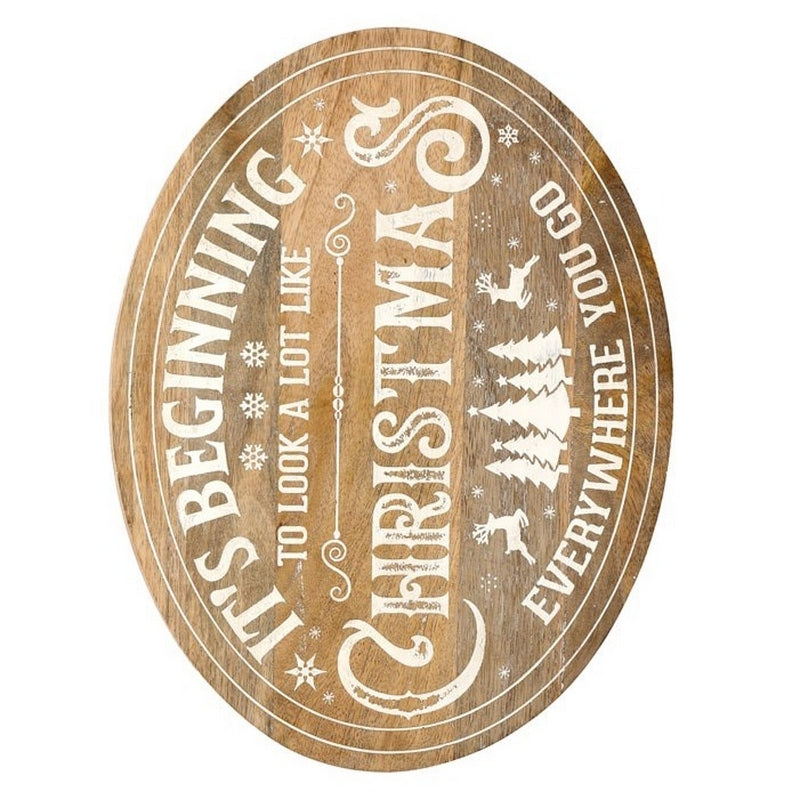 Brown-White - Back - Something Different It´s Beginning To Look A Lot Like Christmas Plaque