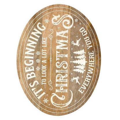 Brown-White - Back - Something Different It´s Beginning To Look A Lot Like Christmas Plaque