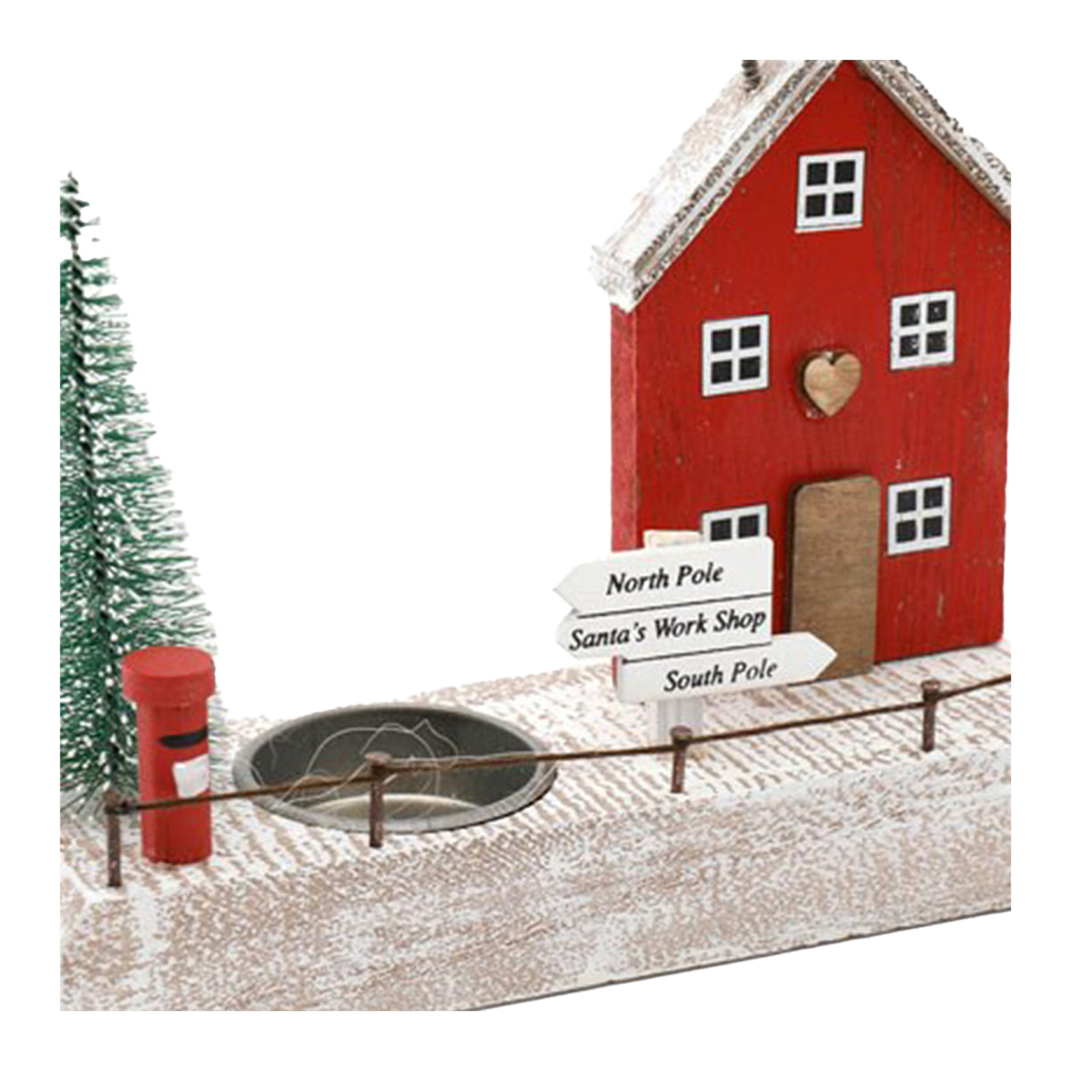 White-Green-Red - Back - Something Different House Christmas Tealight Holder