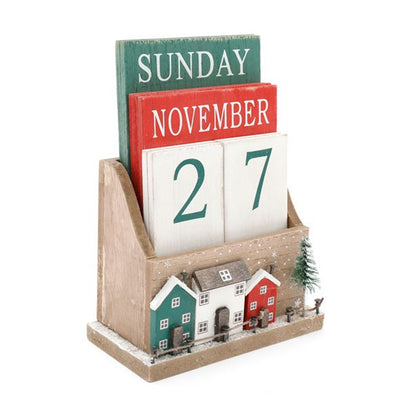 Multicoloured - Front - Something Different Wood House Christmas Calendar