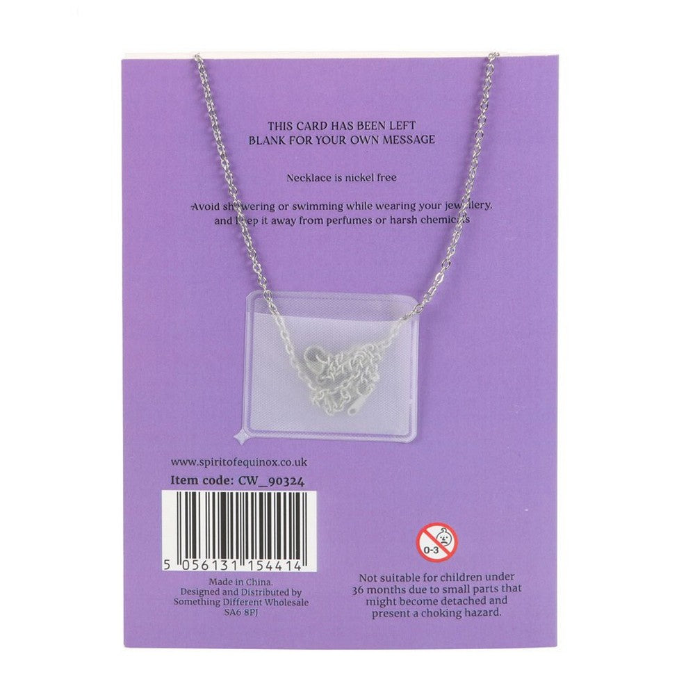Purple-Silver-Black - Back - Something Different Amethyst Crystal Moon Necklace & Card Set