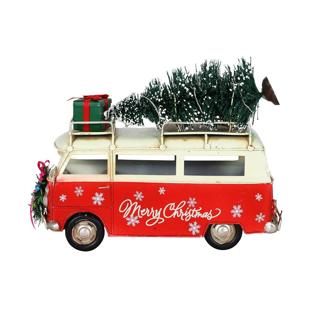 Beige-Red-Green - Back - Something Different Campervan Christmas Decoration