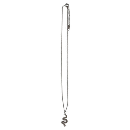 Black - Front - Something Different Snake Necklace & Pendant