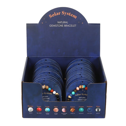 Black-Multicoloured - Side - Something Different Gemstone Solar System Bracelet (Pack of 30)