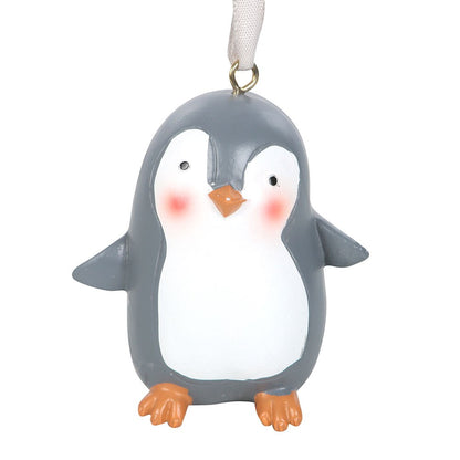 White-Grey - Side - Something Different Penguin Hanging Ornament