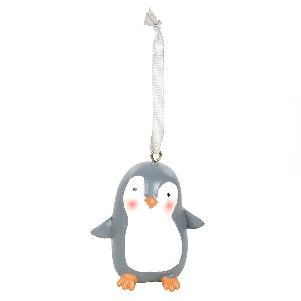 White-Grey - Front - Something Different Penguin Hanging Ornament