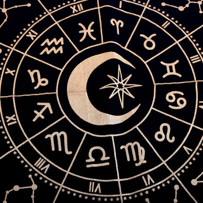Black-Gold - Side - Something Different Astrology Wheel Altar Cloth