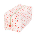 Baby Pink-Red-Green - Side - Something Different Heart Cherry Toiletry Bag