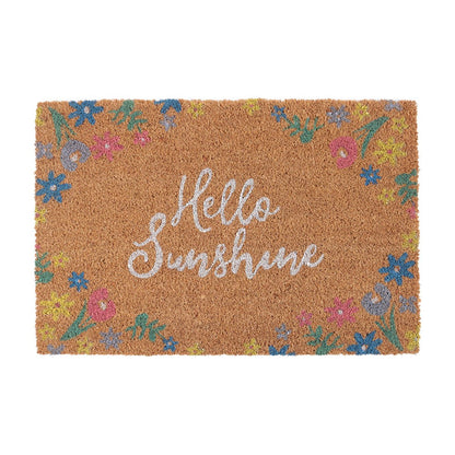 Natural - Front - Something Different Hello Sunshine Floral Door Mat