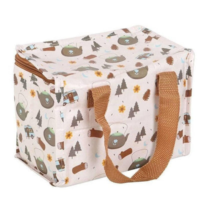 Beige-Green-Brown - Back - Something Different Home On The Road Lunch Bag
