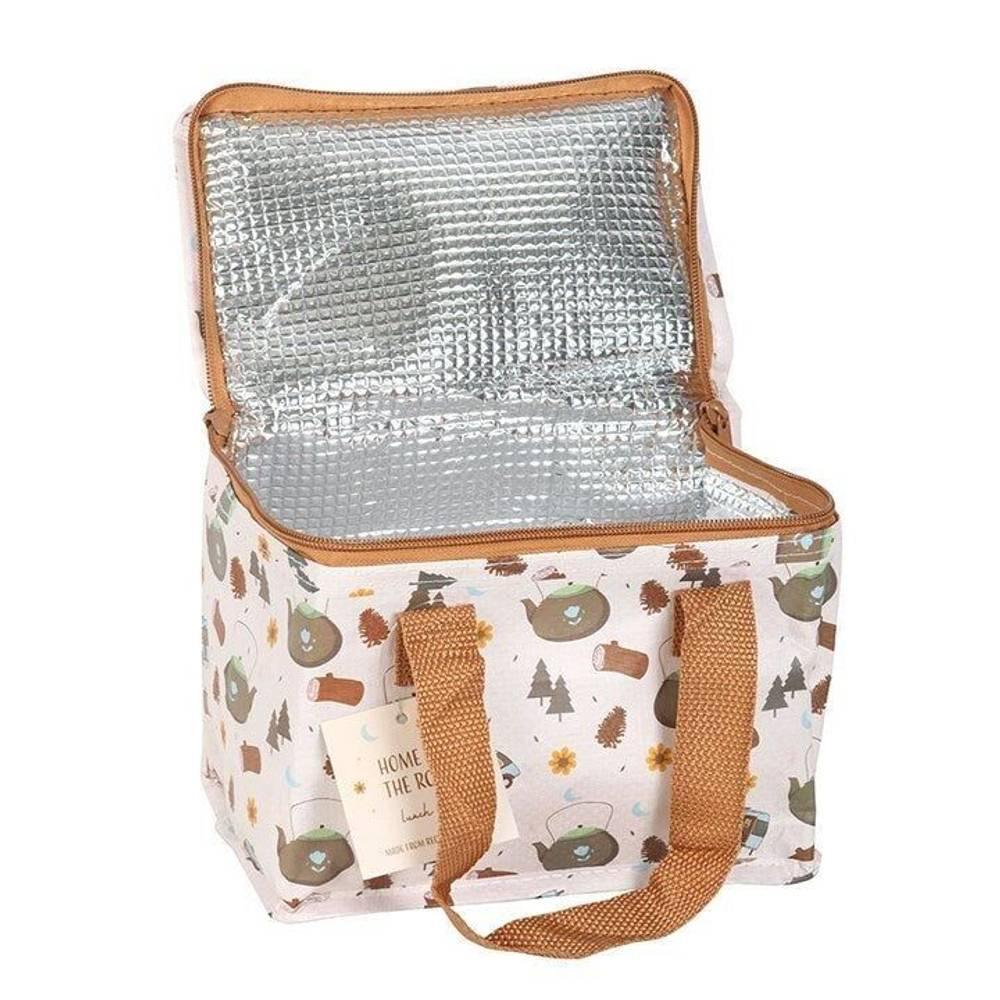 Beige-Green-Brown - Front - Something Different Home On The Road Lunch Bag