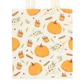 White-Orange - Side - Something Different Autumn Days Print Polycotton Tote Bag