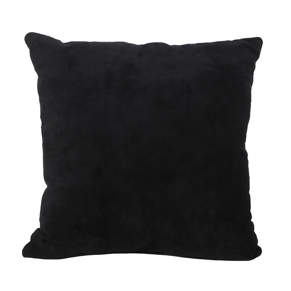 Black - Back - Something Different Square Venom & Vines Cushion