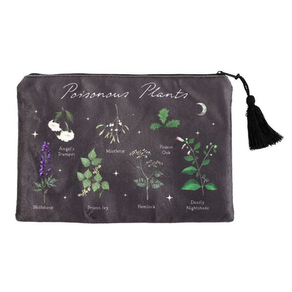 Black - Back - Something Different Poisonous Plants Toiletry Bag