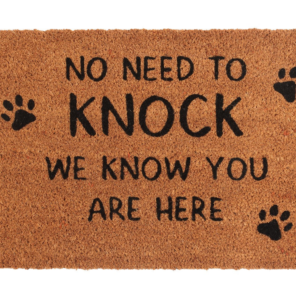 Brown-Black - Side - Something Different No Need To Knock Door Mat