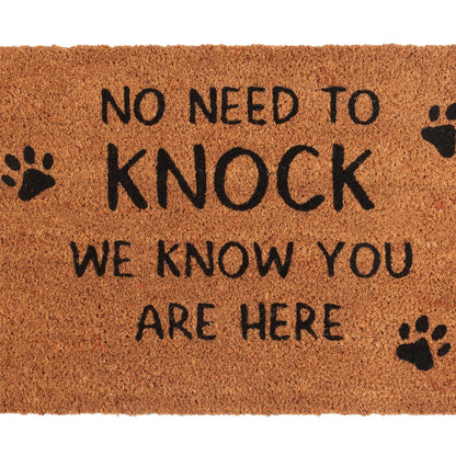 Brown-Black - Side - Something Different No Need To Knock Door Mat