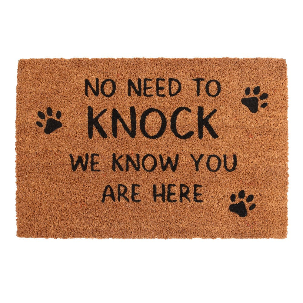 Brown-Black - Front - Something Different No Need To Knock Door Mat