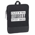 Black-White - Front - Children-Youth Parental Advisory Logo Design Tablet-Laptop Bag (10.6in)