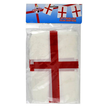 Red-White - Front - England St George Flag 15ft Football Supporters Bunting-Banner
