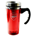 Red - Front - Arsenal FC Official Aluminium Football Travel Mug