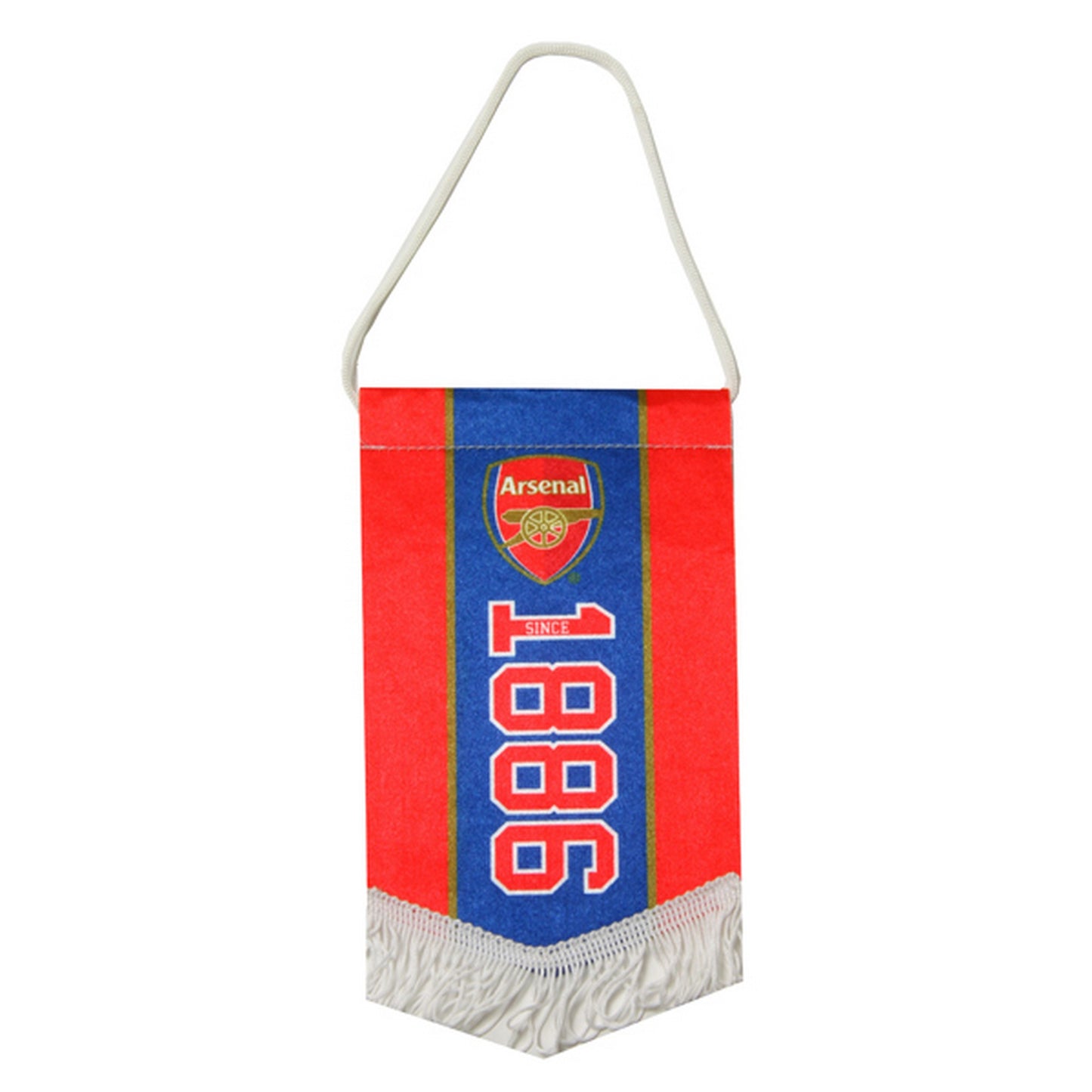 Red - Front - Arsenal FC Official Football Crest Design Established Mini Pennant