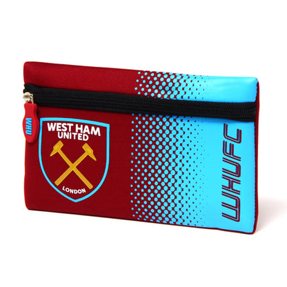 Claret-Blue - Front - West Ham United FC Fade Flat Pencil Case