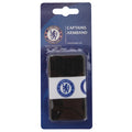 Black-White-Navy - Front - Chelsea FC Official Captains Football Crest Sports Armband