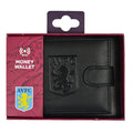 Black - Front - Aston Villa FC RFID Embossed Leather Wallet