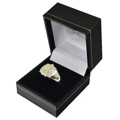 Silver - Front - Liverpool FC Mens Plated Crest Ring
