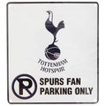 White-Black-Navy - Front - Tottenham Hotspur FC Official Metal Football Crest No Parking Sign