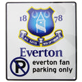 White-Blue - Front - Everton FC Official Metal Football Crest No Parking Sign
