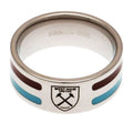 Silver - Front - West Ham United FC Official Colour Stripe Ring