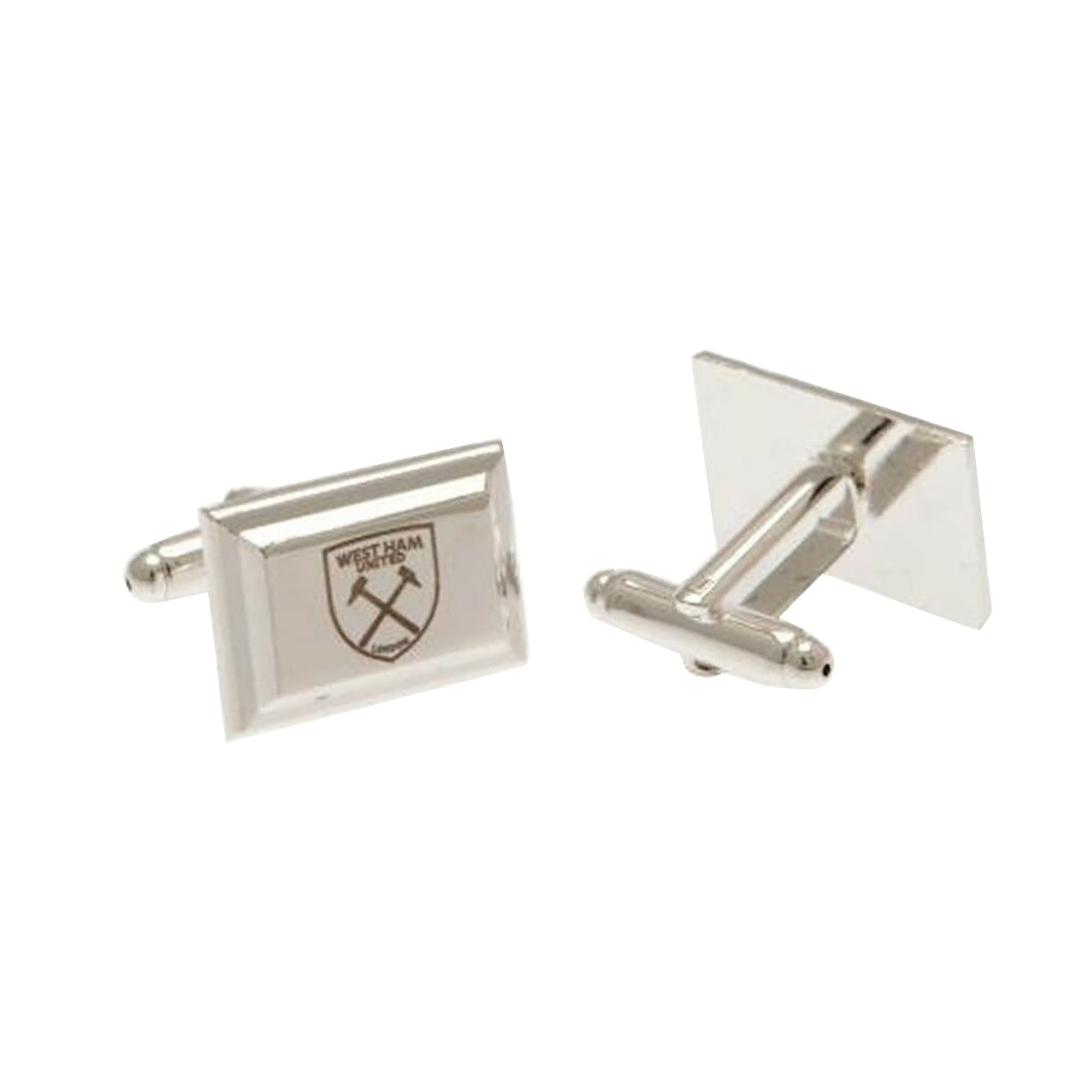 Silver - Front - West Ham Silver Plated Cufflinks