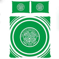 Green - Back - Celtic FC Official Double Duvet and Pillowcase Set Pulse Design