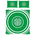 Green - Front - Celtic FC Official Double Duvet and Pillowcase Set Pulse Design
