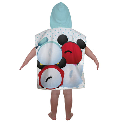White - Back - Disney Tsum Tsum Childrens Huddle Poncho