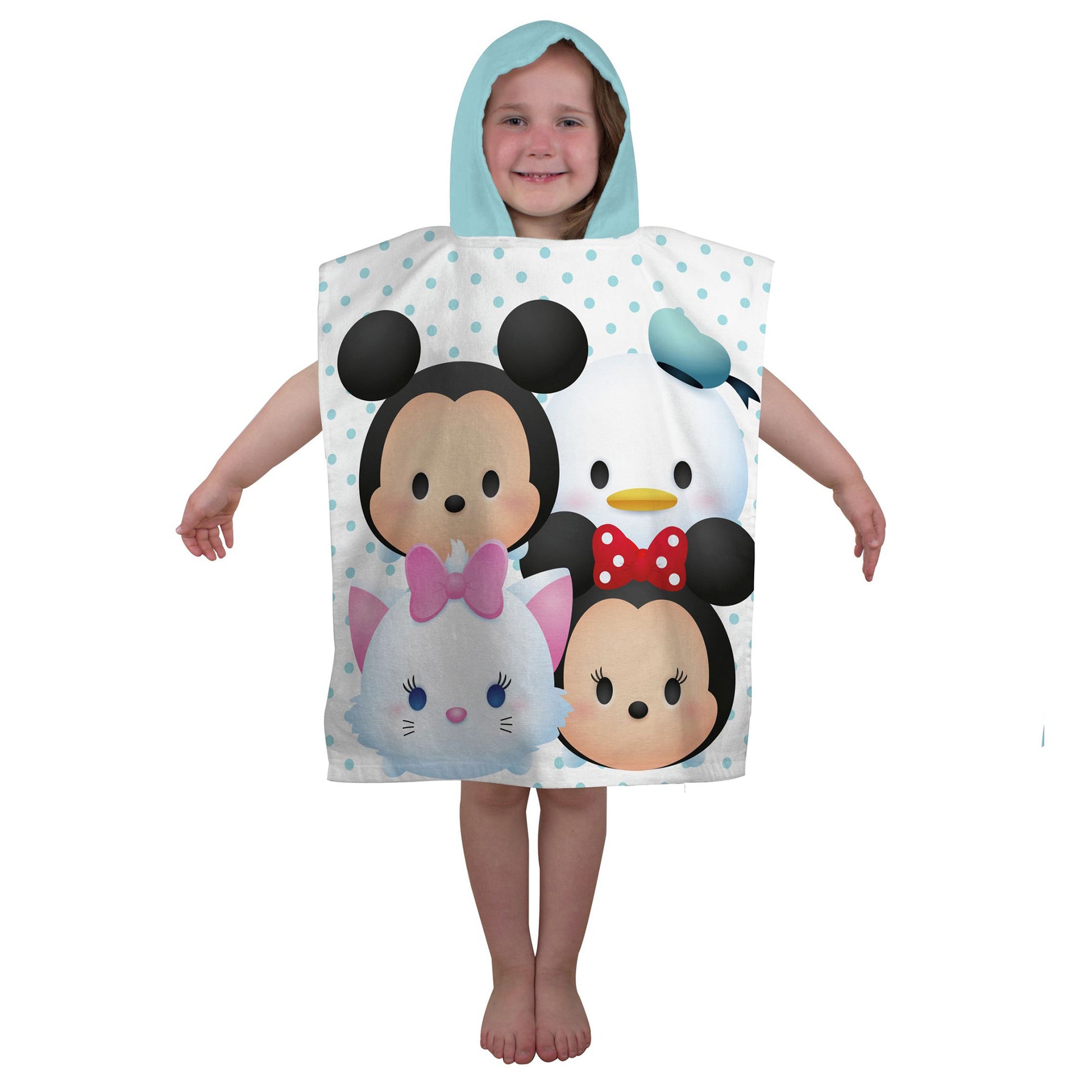 White - Front - Disney Tsum Tsum Childrens Huddle Poncho