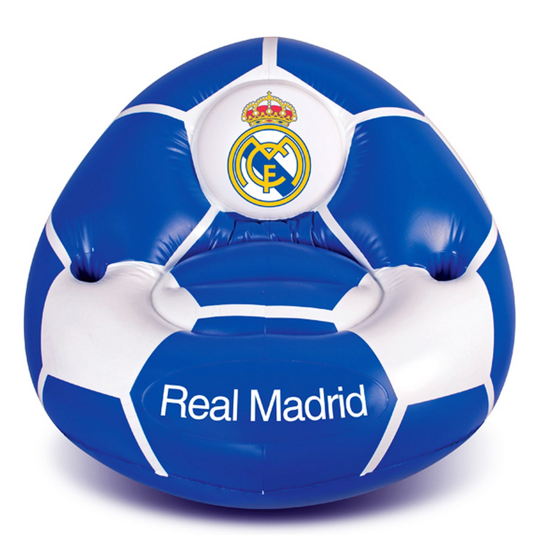 White-Blue - Front - Real Madrid CF Inflatable Chair