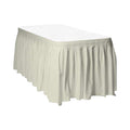 Ivory - Front - Unique Party Rectangular Plastic Table Skirt