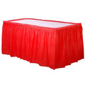 Red - Front - Unique Party Rectangular Plastic Table Skirt